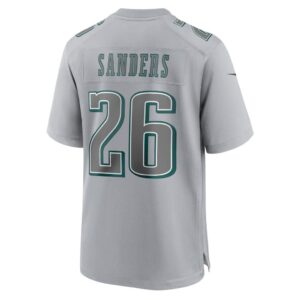 Men's Philadelphia Eagles Miles Sanders Nike Gray Super Bowl LVII Patch Atmosphere Fashion Game Jersey