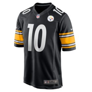 Men's Pittsburgh Steelers Mitchell Trubisky Nike Black Game Jersey