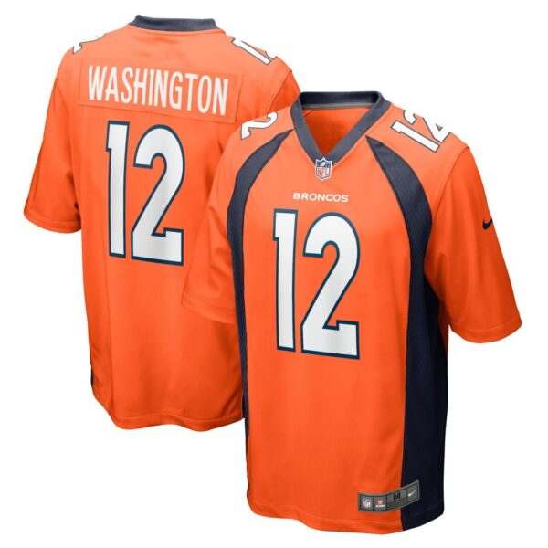 Men's Denver Broncos Montrell Washington Nike Orange Game Player Jersey