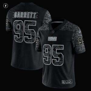 Men's Cleveland Browns Myles Garrett Nike Black RFLCTV Limited Jersey