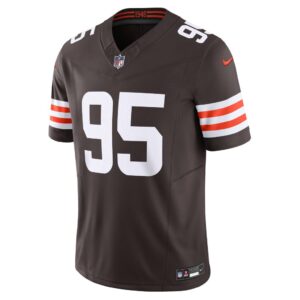 Men's Cleveland Browns Myles Garrett Nike Brown Vapor F.U.S.E. Limited Jersey