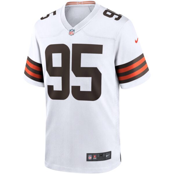 Men's Cleveland Browns Myles Garrett Nike White Player Game Jersey