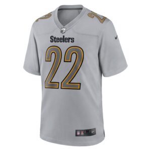 Men's Pittsburgh Steelers Najee Harris Nike Gray Atmosphere Fashion Game Jersey