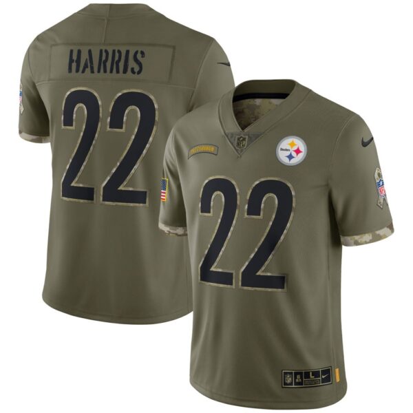 Men's Pittsburgh Steelers Nike Olive 2022 Salute To Service Limited Jersey