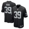 Men's Las Vegas Raiders Nate Hobbs Nike Black Game Jersey