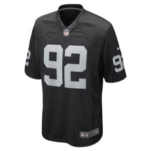 Men's Las Vegas Raiders Neil Farrell Jr. Nike Black Game Player Jersey