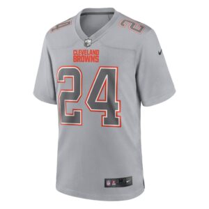 Men's Cleveland Browns Nick Chubb Nike Gray Atmosphere Fashion Game Jersey