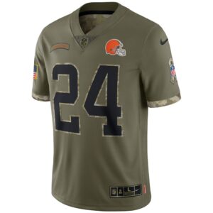 Men's Cleveland Browns Nike Olive 2022 Salute To Service Limited Jersey