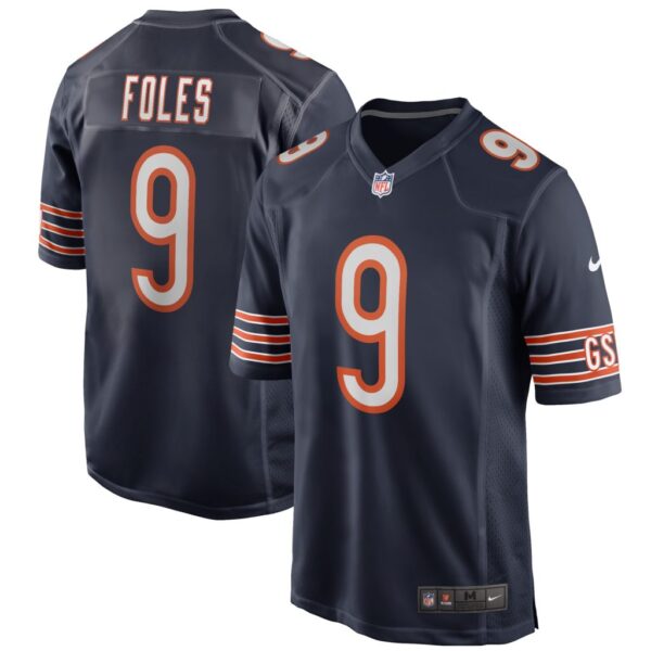 Men's Chicago Bears Nick Foles Nike Navy Game Jersey