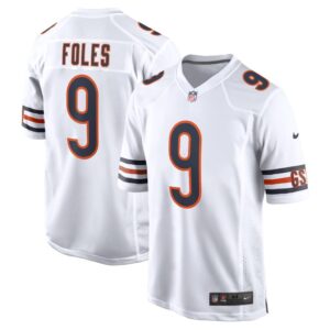 Men's Chicago Bears Nick Foles Nike White Game Jersey