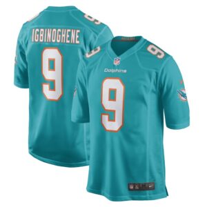 Men's Miami Dolphins Noah Igbinoghene Nike Aqua Game Player Jersey