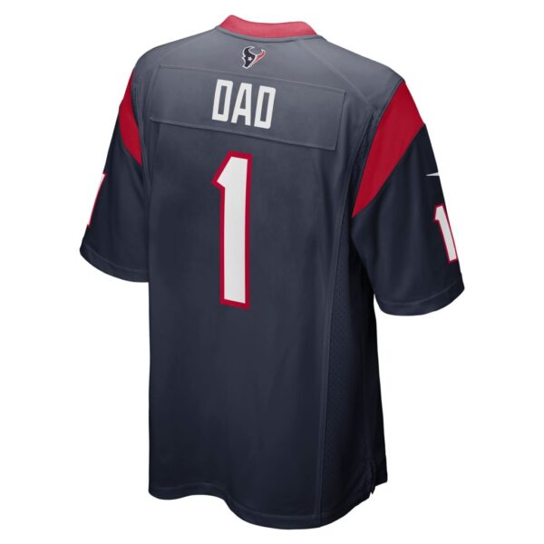 Men's Houston Texans Number 1 Dad Nike Navy Game Jersey