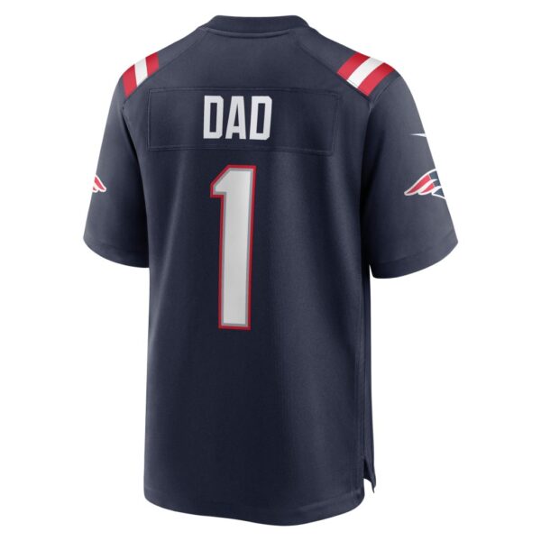 Men's New England Patriots Number 1 Dad Nike Navy Game Jersey