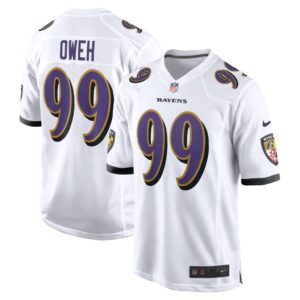 Men's Baltimore Ravens Odafe Oweh Nike White Game Jersey