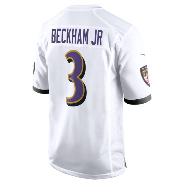 Men's Baltimore Ravens Odell Beckham Jr. Nike White Game Jersey