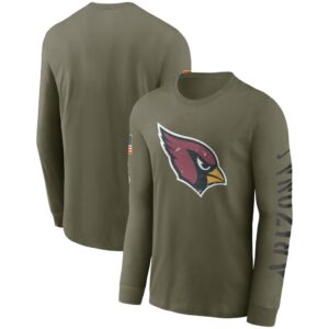 Men's Arizona Cardinals Nike Olive 2022 Salute To Service Long Sleeve T-Shirt