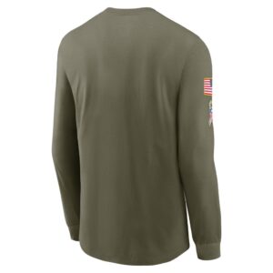 Men's Arizona Cardinals Nike Olive 2022 Salute To Service Long Sleeve T-Shirt