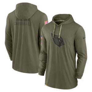 Men's Arizona Cardinals Nike Olive 2022 Salute to Service Tonal Pullover Hoodie