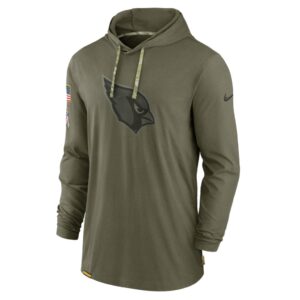 Men's Arizona Cardinals Nike Olive 2022 Salute to Service Tonal Pullover Hoodie