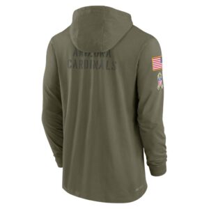 Men's Arizona Cardinals Nike Olive 2022 Salute to Service Tonal Pullover Hoodie