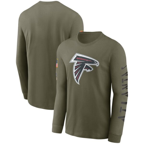 Men's Atlanta Falcons Nike Olive 2022 Salute To Service Long Sleeve T-Shirt