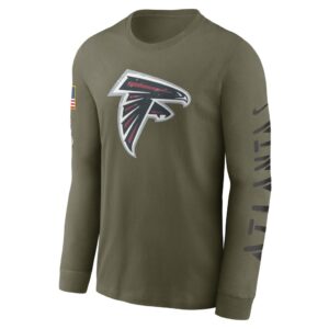 Men's Atlanta Falcons Nike Olive 2022 Salute To Service Long Sleeve T-Shirt