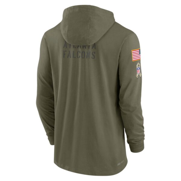 Men's Atlanta Falcons Nike Olive 2022 Salute to Service Tonal Pullover Hoodie