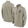 Men's Baltimore Ravens Nike Olive 2022 Salute to Service Shield Quarter-Zip Top