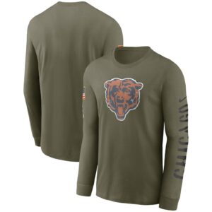 Men's Chicago Bears Nike Olive 2022 Salute To Service Long Sleeve T-Shirt