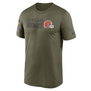 Men's Cleveland Browns Nike Olive 2022 Salute to Service Legend Team T-Shirt