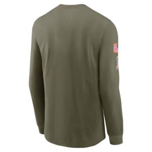 Men's Cleveland Browns Nike Olive 2022 Salute To Service Long Sleeve T-Shirt