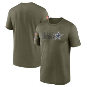 Men's Dallas Cowboys Nike Olive 2022 Salute to Service Legend Team T-Shirt