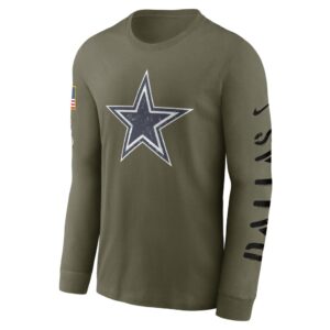 Men's Dallas Cowboys Nike Olive 2022 Salute To Service Long Sleeve T-Shirt