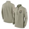 Men's Denver Broncos Nike Olive 2022 Salute to Service Shield Quarter-Zip Top