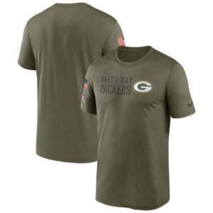 Men's Green Bay Packers Nike Olive 2022 Salute to Service Legend Team T-Shirt