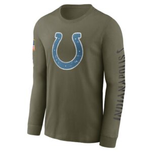 Men's Indianapolis Colts Nike Olive 2022 Salute To Service Long Sleeve T-Shirt