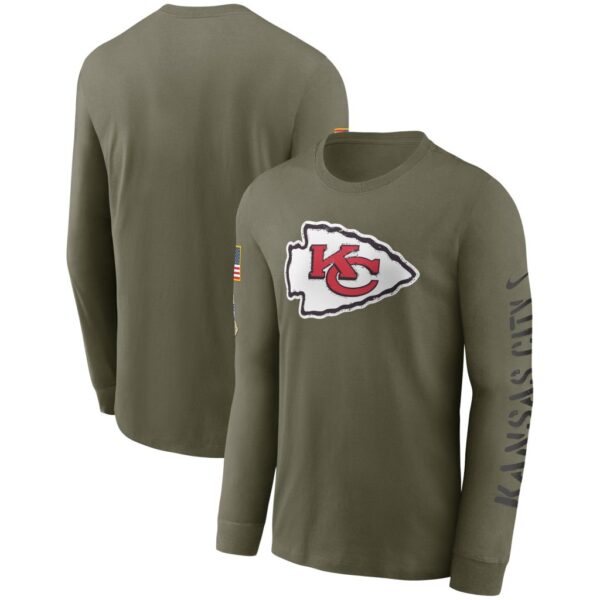 Men's Kansas City Chiefs Nike Olive 2022 Salute To Service Long Sleeve T-Shirt