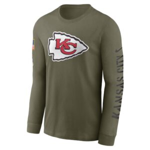 Men's Kansas City Chiefs Nike Olive 2022 Salute To Service Long Sleeve T-Shirt