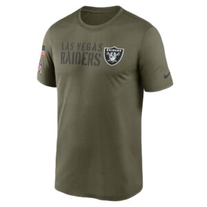 Men's Las Vegas Raiders Nike Olive 2022 Salute to Service Legend Team T-Shirt