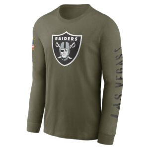 Men's Las Vegas Raiders Nike Olive 2022 Salute To Service Long Sleeve T-Shirt