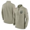 Men's Las Vegas Raiders Nike Olive 2022 Salute to Service Shield Quarter-Zip Top