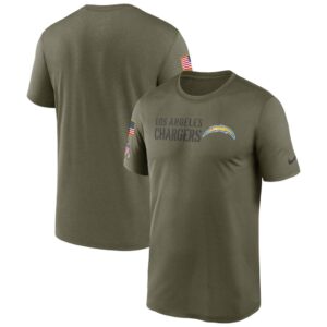 Men's Los Angeles Chargers Nike Olive 2022 Salute to Service Legend Team T-Shirt