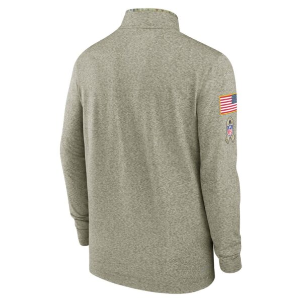 Men's Los Angeles Chargers Nike Olive 2022 Salute to Service Shield Quarter-Zip Top