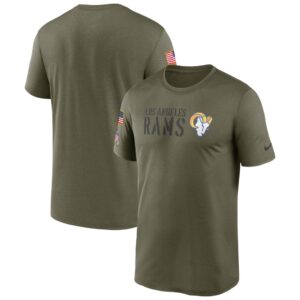 Men's Los Angeles Rams Nike Olive 2022 Salute to Service Legend Team T-Shirt