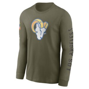 Men's Los Angeles Rams Nike Olive 2022 Salute To Service Long Sleeve T-Shirt