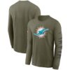 Men's Miami Dolphins Nike Olive 2022 Salute To Service Long Sleeve T-Shirt