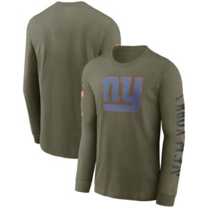 Men's New York Giants Nike Olive 2022 Salute To Service Long Sleeve T-Shirt