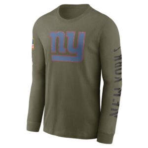 Men's New York Giants Nike Olive 2022 Salute To Service Long Sleeve T-Shirt