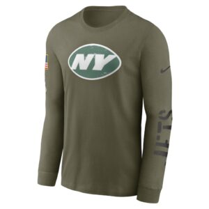 Men's New York Jets Nike Olive 2022 Salute To Service Long Sleeve T-Shirt