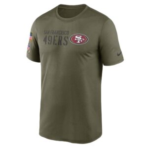 Men's San Francisco 49ers Nike Olive 2022 Salute to Service Legend Team T-Shirt